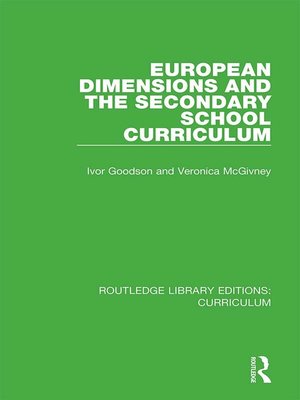 cover image of European Dimensions and the Secondary School Curriculum
